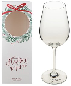 Bella Rose Pohár na víno Na nás + vianočná krabička