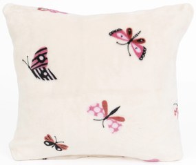 Obliečka na vankúšik mikroplyš Exclusive 40 × 40 cm - Motýliky béžové