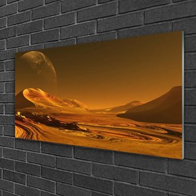 Skleneny obraz Púšť vesmír príroda 140x70 cm