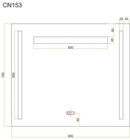 Mereo Mereo, Zrkadlo s LED osvetlením, MER-CN153