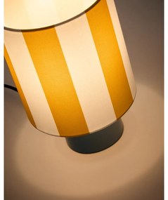 Žltá/modrá stolová lampa s textilným tienidlom (výška 25 cm) Ciral – Kave Home