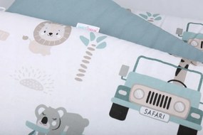 Ochranný mantinel do postieľky 180x30 cm BABYMAM PREMIUM - Na safari/zelená