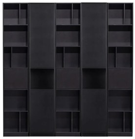 Čierna modulárna knižnica z borovicového dreva 200x210 cm Finca – WOOOD