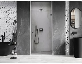 Mexen, Mexen Lunar-B výklopné pravé sprchové dvere 95 cm, transparentné, pištoľový kov - 832-095-000-95-00-P