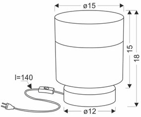 Stolná lampa PORTO 1xE27/60W/230V čierna/hnedá