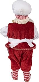 Vianočné dekorácie Santa cukrár s perníkovou chalúpkou - 16 * 8 * 28 cm