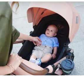 KINDERKRAFT - Kombinovaný kočík 3v1 MOOV 2 Sand beige + autosedačka MINK PRO