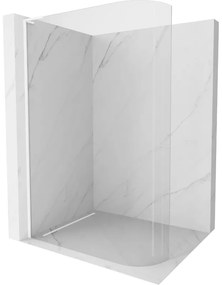 Mexen Kioto L, sprchová zástena Walk-In 120 x 200 cm, 8mm číre sklo, biely profil, 800-120-103-20-06