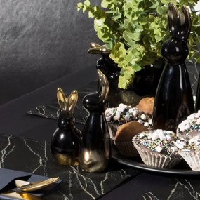 Veľkonočná dekorácia FIG 199 L čierna / zlatá (2 ks)