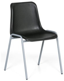 Plastová jedálenská stolička AMADOR, čierna