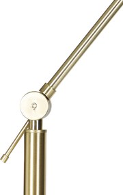 Stojaca lampa zlatá so svetlohnedým tienidlom 50 cm nastaviteľná - Editor