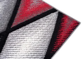 Koberec Sumatra J373B Diamond čierny, sivý, červený