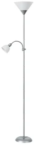 Rabalux Stojacia lampa Action 2xE27/230V/178cm, saténový chróm