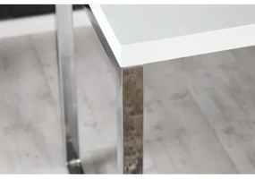 PC - stolík 21142 160x60cm Biely vysoký lesk  - Komfort-nábytok