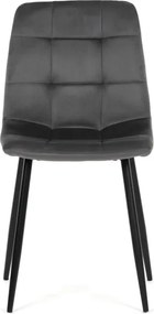 Jedálenská stolička zamatová, sivá CT-V5081 GREY4