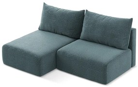 Tyrkysovomodrá rozkladacia/s úložným priestorom rohová pohovka (ľavý roh) Kalena – Makamii