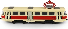 RAPPA Kovová česká retro električka Tatra T3 s otváracími strednými dverami - 16 cm - červená