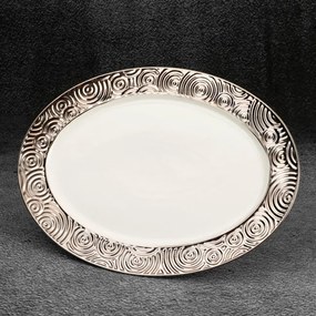 Podnos ALTEA 02 biely / strieborný