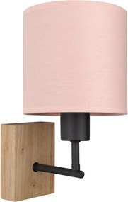 Brilagi - Nástenné svietidlo BOBO WOOD 1xE27/25W/230V dub/čierna/ružová