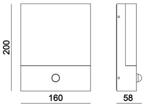 Top Light - LED Vonkajšie nástenné svietidlo so senzorom NOEL LED/10W/230V IP54