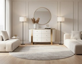 Komoda Stilig ST920 140 cm biela/zlatá/mramor