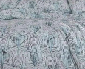 Obliečky bavlnené Fancy modrá 200x140cm+90x70cm TiaHome