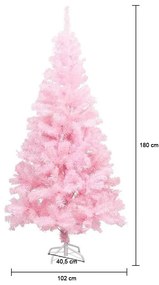 Umelý vianočný stromček ružový, v rôznych veľkostiach, 180 cm