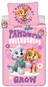 Detské obliečky z mikrovlákna PAW PATROL Pawsome friendships ružové Rozmer obliečky: 70 x 90 cm | 140 x 200 cm