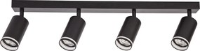 Bodové svietidlo Pipe Ring, 4x čierne kovové tienidlo, b