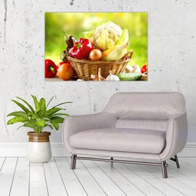 Obraz - Zelenina (90x60 cm)