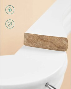 Vešiaky na šaty, s protišmykovými nohavicovými tyčami, sada 10 ks, biele