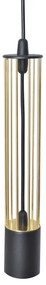 LED Luster na lanku BARS 2xGU10/4,8W/230V čierna/zlatá