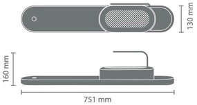 Sivý plastový stojan na umývacie prostriedky SinkStyle – Brabantia