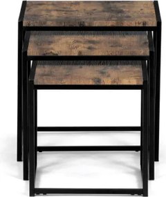 Sada 3 konferenčných stolíkov old wood AF-3003 OLW