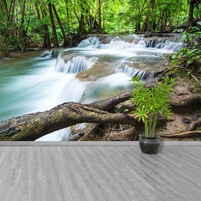 Fototapeta Vliesová Vodopád v lese 152x104 cm