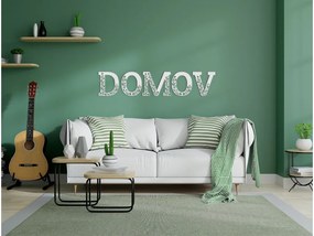 drevko Drevený nápis na stenu Domov Rozmer obrazu: 12,5 x 60 cm, Farba dekorácie: Čierna