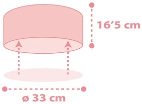 Dalber 82216S - Detské stropné svietidlo STAR LIGHT 2xE27/60W/230V ružová