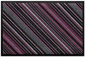 Pruhovaná premium rohožka- fialová uhlopriečka (Vyberte veľkosť: 100*70)