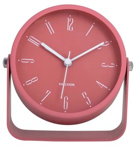 Dizajnový budík Karlsson 5989RD červený, priemer12 cm