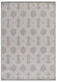 Šnúrkový koberec Aruba šesťuholník sivý