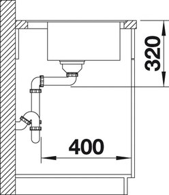 Granitový drez Blanco ZENAR 45 S-F aluminium