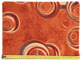 ITC, Koberec metráž Drops 64, na mieru, šíře 4m,5m, oranžová, filc, chodba / predsieň