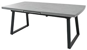 Stôl Luton 80094DP sivý mramor/čierna