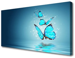 Obraz Canvas Motýle voda umenie 120x60 cm