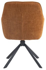 Oranžové čalúnené jedálenské kreslá v súprave 2 ks Avola – Unique Furniture