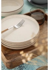 Jedálenská súprava 16 ks sivá/béžová porcelán