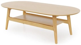 Konferenčný stolík v dekore duba v prírodnej farbe 60x130 cm Curved – Woodman