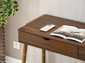 PC stolík Land (orech + zlatá). Vlastná spoľahlivá doprava až k Vám domov. 1109778