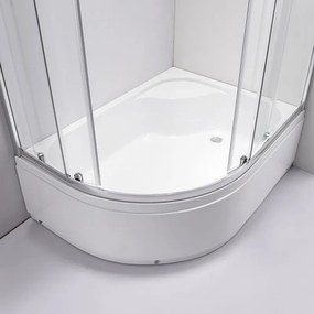 BPS-koupelny Asymetrický sprchovací kút MAJA CH L 115x85 cm ľavý, chróm/transparent v sete s hlbokou sprchovacou vaničkou