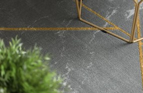 Koberec EMERALD exkluzívny 1012 glamour, styl geometrický, marmur sivý / zlatý